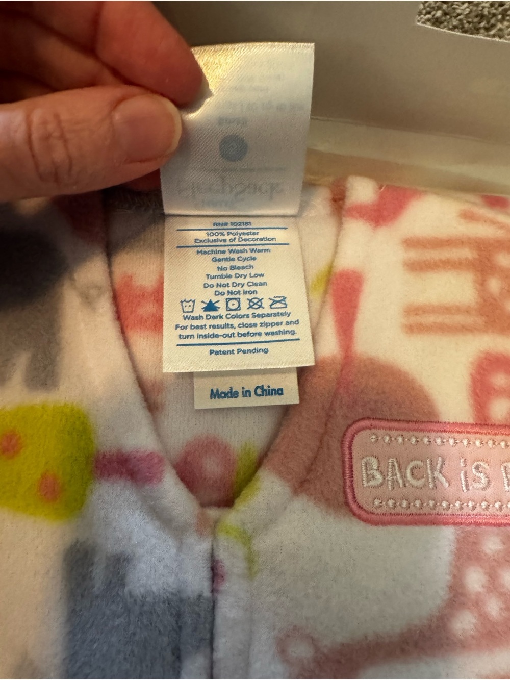 New Halo SleepSack Baby Girl Zoo Animals Small S 0-6 months Fleece 1 TOG Sleep - Picture 6 of 7